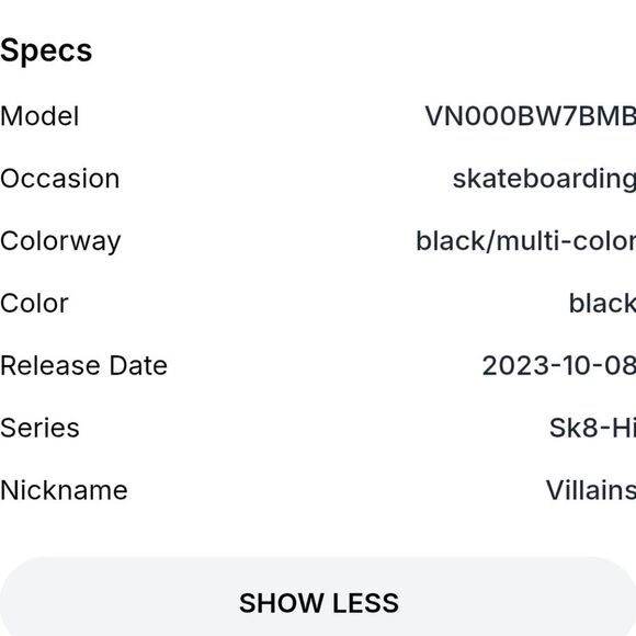 Vans X Disney Villians SK8-Hi Sneaker - Picture 8 of 12